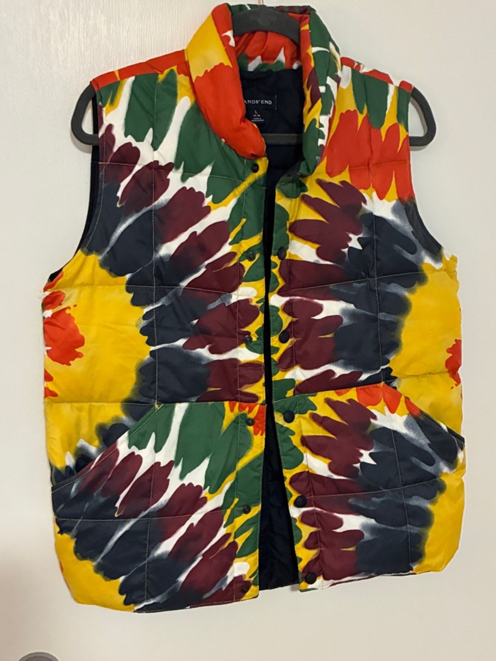 Lands' End Women’s Tie-Dye Puffer Vest